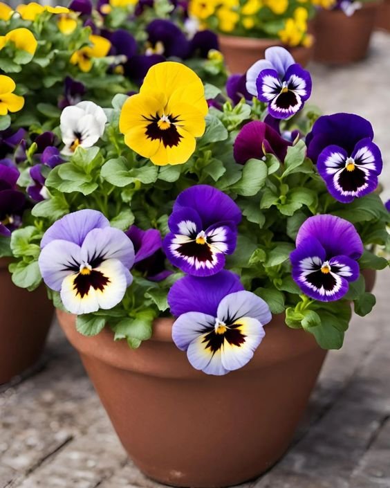 Pansy Pansy Plant (Viola × Wittrockiana / Live Outdoor Flowering Garden Plant)