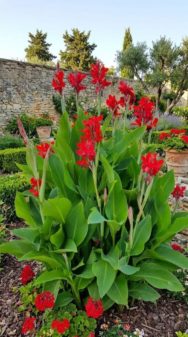 Canna Indica Plant (Canna Indica / Live Tropical Lily Outdoor Flowering Plant)