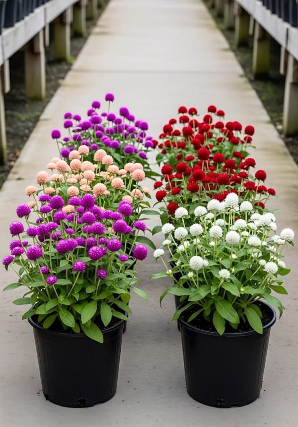 Gomphrena Gomphrena Plant (Gomphrena Globosa / Live Globe Amaranth Outdoor Flowering Plant)