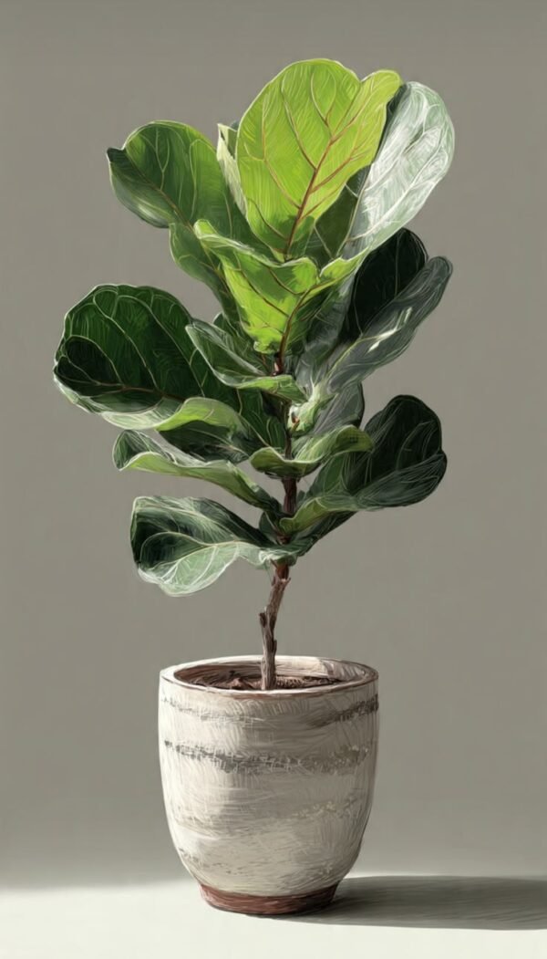 Fiddle Leaf Fig (Ficus lyrata Live Indoor Plant)