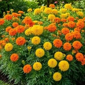 marigold Marigold Plant (Tagetes Erecta / Genda Phool Live Outdoor Flowering Plant)