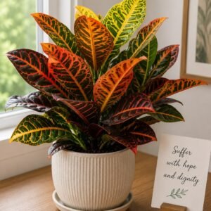 Croton Croton Plant (Codiaeum Variegatum / Live Outdoor & Indoor Multicolor Foliage Plant)